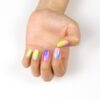 Whimsical meadow semicured cute nail design