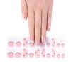 Blush floral sprinkle light pink semicured gel nails