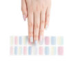 Shimmering pastels semicured shimmer gel nails