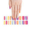 Vibrant color burst semicured colourful gel nails